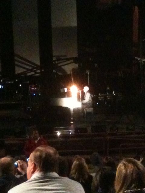  Peter Gabriel opened his set with an acoustic performance of an as-yet-to-be-titled song-in-progress. 