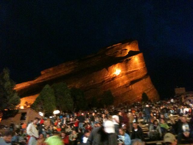   Behind us, the famed Red Rocks loomed large. And hey, the rocks really are red there!  