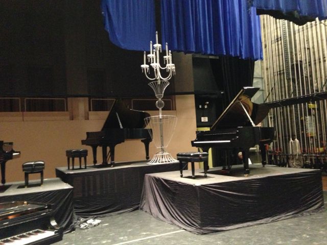  The pianos before the Stage Crew Magic 